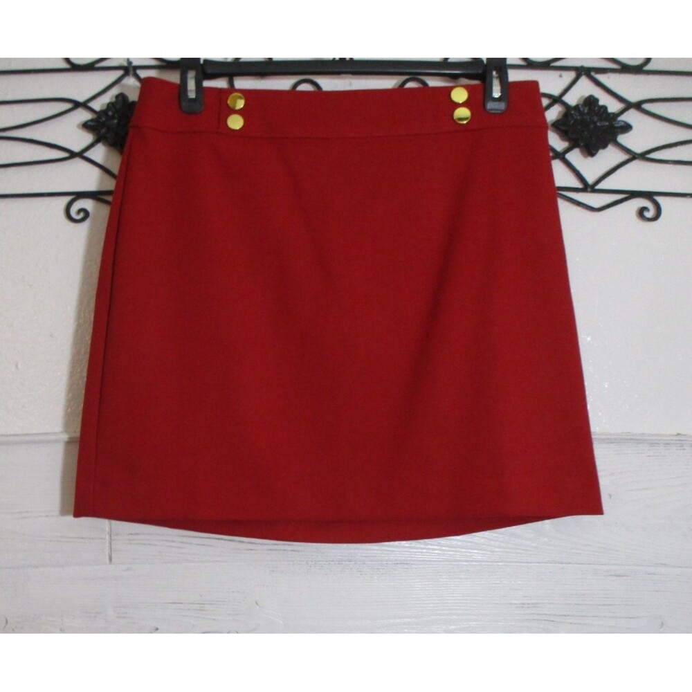 LOFT Skirt Women's Size 12 Red A Line Above Knee
